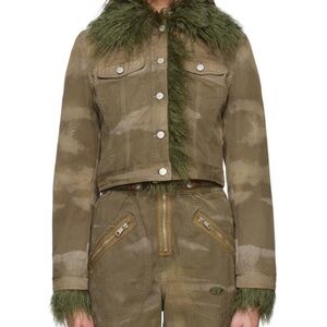 diesel fur trim jacket